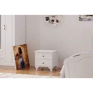 Noptiera, Rabi, Rb-108, 45x45x40 cm, PAL, Alb mat imagine