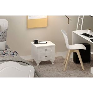Noptiera, Rabi, Rb-118, 45x45x40 cm, PAL, Alb mat imagine