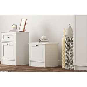 Noptiera, Rabi, Rb-168-02, 45x64x40 cm, PAL, Alb mat imagine