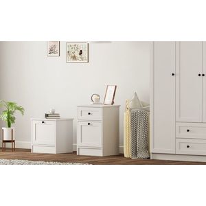 Noptiera, Rabi, Rb-168-03, 45x64x40 cm, PAL, Alb mat imagine
