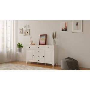 Dulap, Rabi, Rb-025-01, 130x87x43 cm, PAL, Alb mat imagine