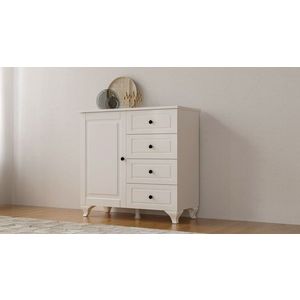 Dulap, Rabi, Rb-044-01, 87x87x43 cm, PAL, Alb mat imagine