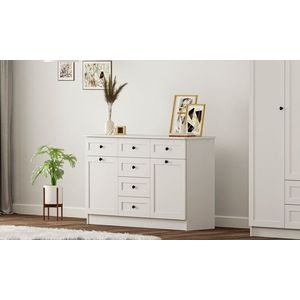 Dulap, Rabi, Rb-168-04-001, 130x85x43 cm, PAL, Alb mat imagine