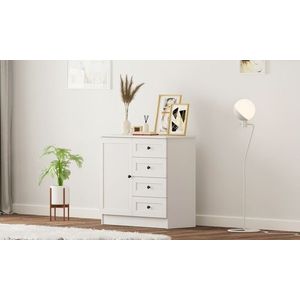 Dulap, Rabi, Rb-168-04-002, 87x85x43 cm, PAL, Alb mat imagine