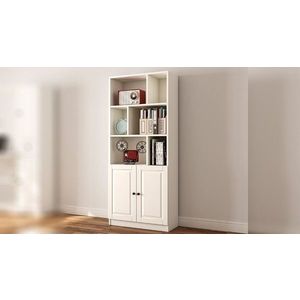Corp biblioteca, Rabi, Rb-023, 70x180x33 cm, PAL, Alb mat imagine