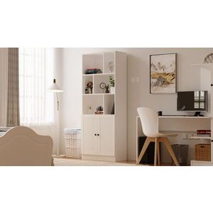 Corp biblioteca, Rabi, Rb-117, 70x180x33 cm, PAL, Alb mat imagine