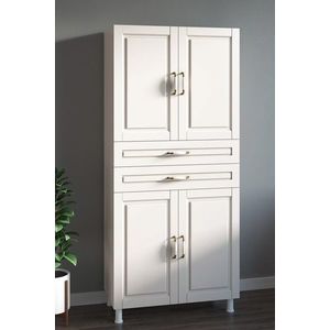 Dulap multifunctional, Rabi, Rb-057, 70x180x33 cm, PAL, Alb mat imagine