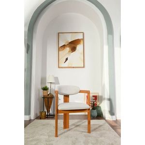 Set scaune 2 piese, Vow Chair, Cheri, Lemn, Crem / Stejar imagine