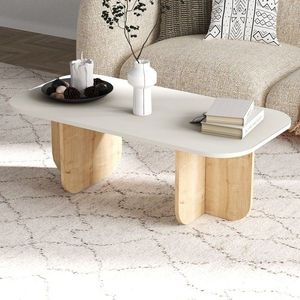 Masuta de cafea, Odessa, Becaj, 120x41 cm, PAL, Gresie / Stejar Safir imagine