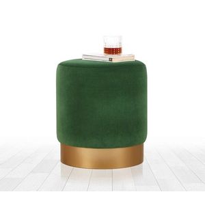 Taburet, Atelier del Sofa, 209FLF1270, Verde inchis imagine