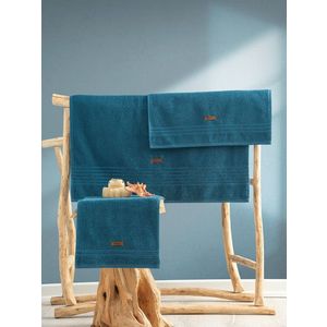 Set prosoape, Cotton Box, Wellness, Bumbac, Albastru petrol imagine