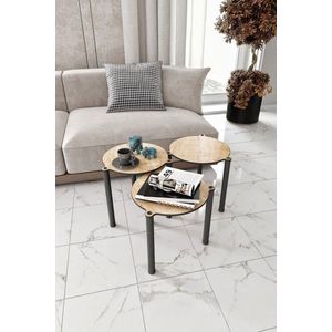 Set masute 3 piese, Poter, Lavia 3, MDF , Stejar imagine