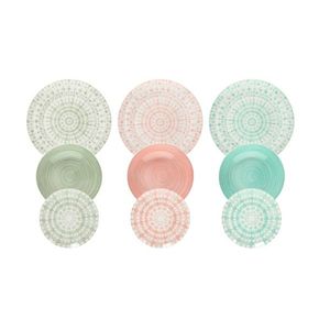 Serviciu de masa 18 piese Metropolis Gipsy Soft, Tognana, portelan, multicolor imagine