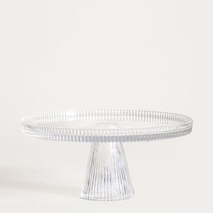 Platou cu picior Lynn, Homla, 24.5x12 cm, sticla, transparent imagine