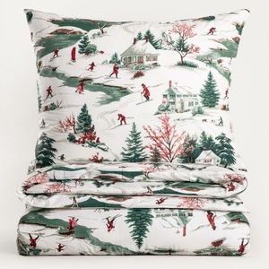 Lenjerie de pat pentru o persoana Cortina, Homla, 2 piese, 140x200 cm, bumbac, multicolor imagine