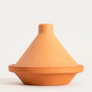 Vas de copt Tajin Tuzla, Homla, 21 cm, lut, maro/visiniu imagine