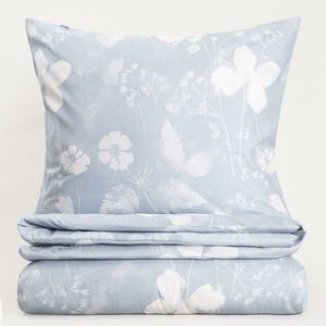 Lenjerie de pat dubla Blossom, Homla, 3 piese, 160x200 cm, microfibra din poliester, albastru/alb imagine