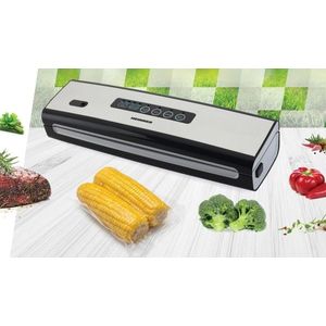 Aparat pentru vidat alimente Food Power, Heinner, 130W, negru/crem imagine