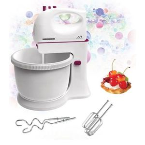 Mixer cu bol Charm, Heinner, 300W, alb/visiniu imagine
