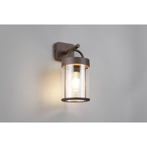 Aplica de perete pentru exterior Almeria, RL, 12.5x18x29 cm, 28W, 1x E27, aluminiu, maro imagine