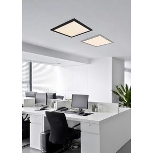 Plafoniera Alpha, RL, 29.5x29.5x5 cm, 13.5W, 1x SMD LED, metal, negru mat imagine