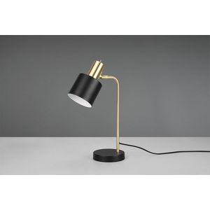Lampa de masa Adam, RL, 14x28x43.5 cm, 10W, 1x E14, metal, auriu/negru imagine