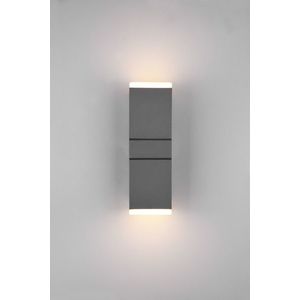 Aplica de perete pentru exterior Avon, TRIO, 9x28 cm, 7W, 2x SMD LED, aluminiu turnat, antracit imagine