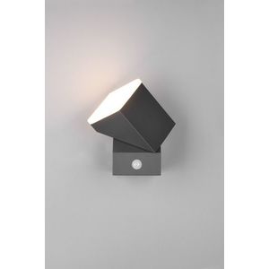 Aplica de perete pentru exterior cu senzor Avon, TRIO, 9x16 cm, 7W, 1x SMD LED, aluminiu turnat, antracit imagine