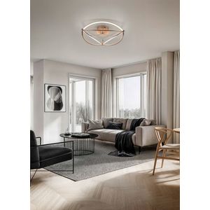 Plafoniera Charivari, TRIO, 62x18 cm, 42W, 1x SMD LED, metal, bronz mat imagine