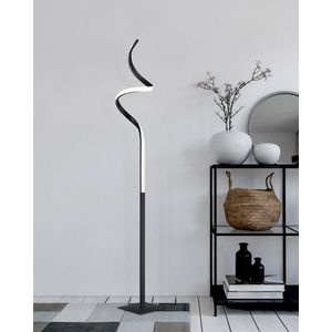 Lampadar Course, RL, 20.5x20.5x145 cm, 11W, 1x SMD LED, metal, negru mat/alb imagine