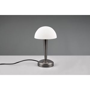 Lampa de masa Canaria, RL, 15x26.5 cm, 4.9W, 1x E14, metal, argintiu/alb imagine