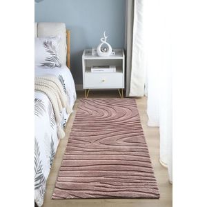 Covor 3D cu model in relief, Wave, Heinner, 80x150 cm, poliester, maro imagine