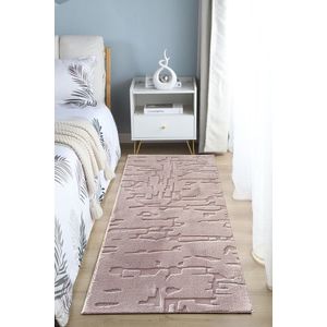 Covor 3D cu model in relief, Vista, Heinner, 80x150 cm, poliester, maro imagine