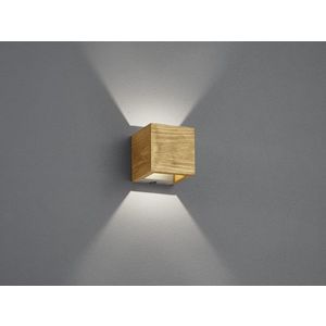 Aplica de perete Brad, TRIO, 11x11 cm, 4.3W, 1x SMD LED, lemn, natur imagine