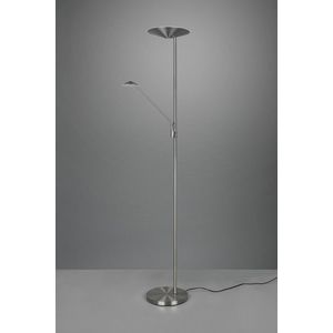 Lampadar Brantford, TRIO, 30x41.6x180 cm, 30W/6.5W, 2x SMD LED, metal, argintiu imagine