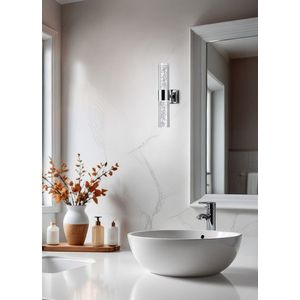 Aplica de perete Bolsa, TRIO, 7x30 cm, 3.1W, 2x SMD LED, metal, argintiu imagine