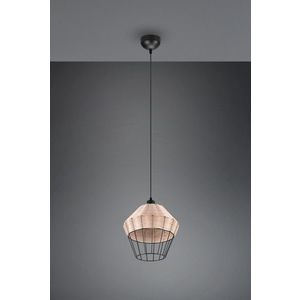 Lustra Borka, RL, 30x150 cm, 40W, 1x E27, ratan, natur/negru imagine