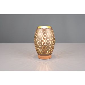 Lampa de masa Bidar, RL, 15x21.5 cm, 28W, 1x E27, metal, aramiu imagine