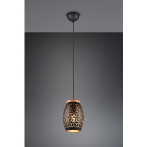 Lustra Bidar, RL, 15x150 cm, 28W, 1x E27, metal, negru/natur imagine