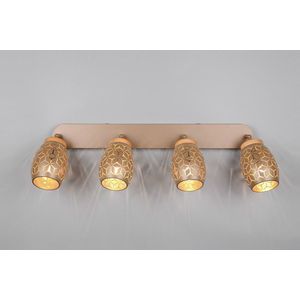 Plafoniera Bidar, RL, 74x12x27 cm, 10W, 4x E14, metal, aramiu imagine