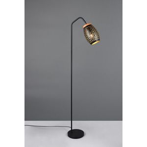 Lampadar Bidar, RL, 22x147 cm, 10W, 1x E27, metal, negru/natur imagine