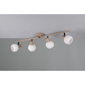 Plafoniera Boba, RL, 70x10x18.5 cm, 10W, 4x E14, metal, bej inchis/alb imagine