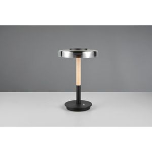 Lampa de masa Celeste, TRIO, 22x35 cm, 10W, 1x SMD LED, metal, negru/gri imagine