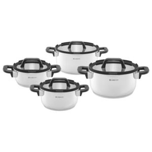 Set oale 8 piese Espero, Ambition, 16 cm/18 cm/20 cm/24 cm, otel/sticla, argintiu imagine