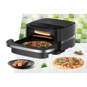 Friteuza 2 in 1 Pizza Easyfry, Heinner, 2200W, 4L, negru imagine