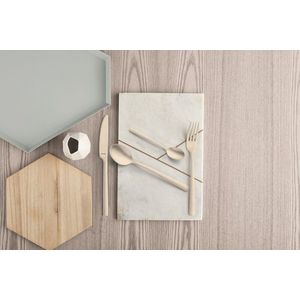Set tacamuri 16 piese, Amefa, Manille PVD Champagne, inox, bej imagine
