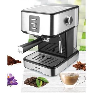 Espressor Brassilo, Heinner, 850W, 15 Bar, 1.5L, argintiu imagine
