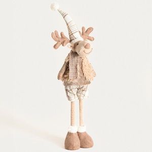 Decoratiune ren Raquel, Homla, 94 cm, poliester/metal, bej imagine