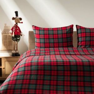 Lenjerie de pat King Size, Tartan, Homla, 3 piese, 200x220 cm, bumbac, multicolor imagine