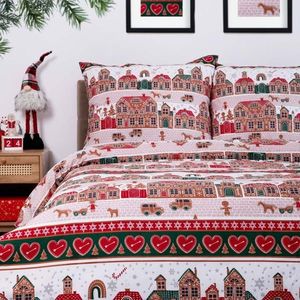 Lenjerie de pat dubla Lapland, Homla, 3 piese, 160x200 cm, microfibra din poliester, multicolor imagine